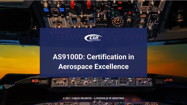 AS9100D: Certification in Aerospace Excellence - Cables Unlimited Inc.