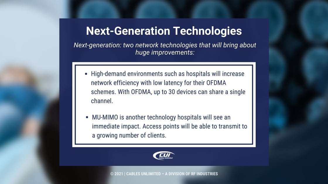 Callout 3- blurred background with Text: Next generation technologies with two bullet points