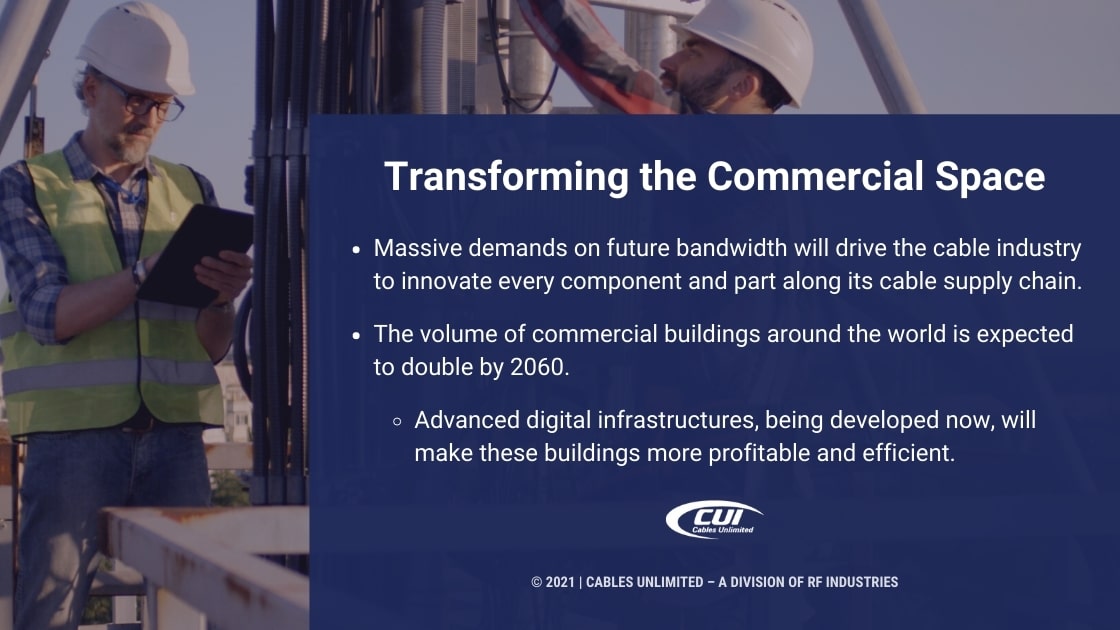 Callout 2- Cable Installers With Text Title: Transforming The Commercial Space