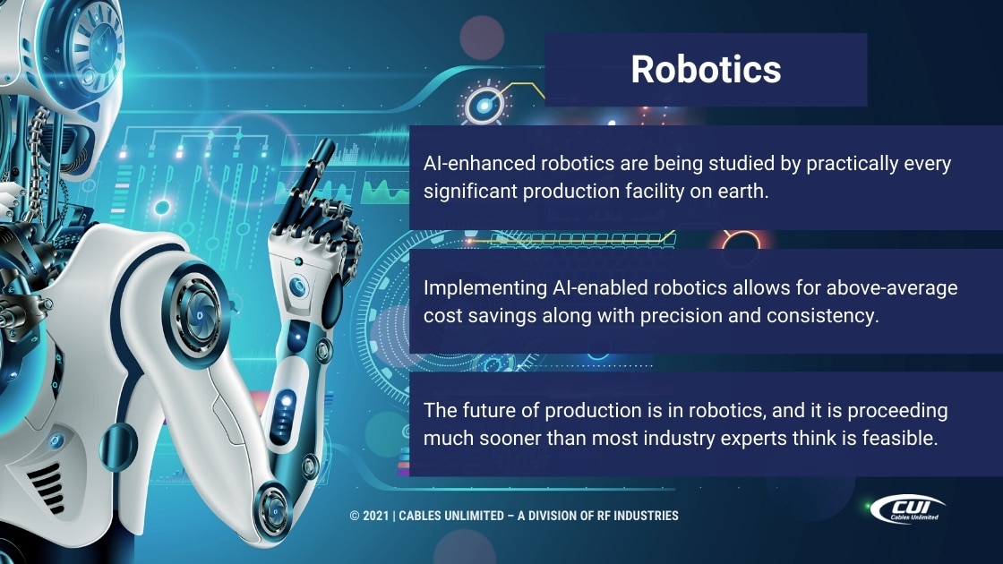 Callout 3- robot with A1 works on 3D virtual interface-Title: Robotics