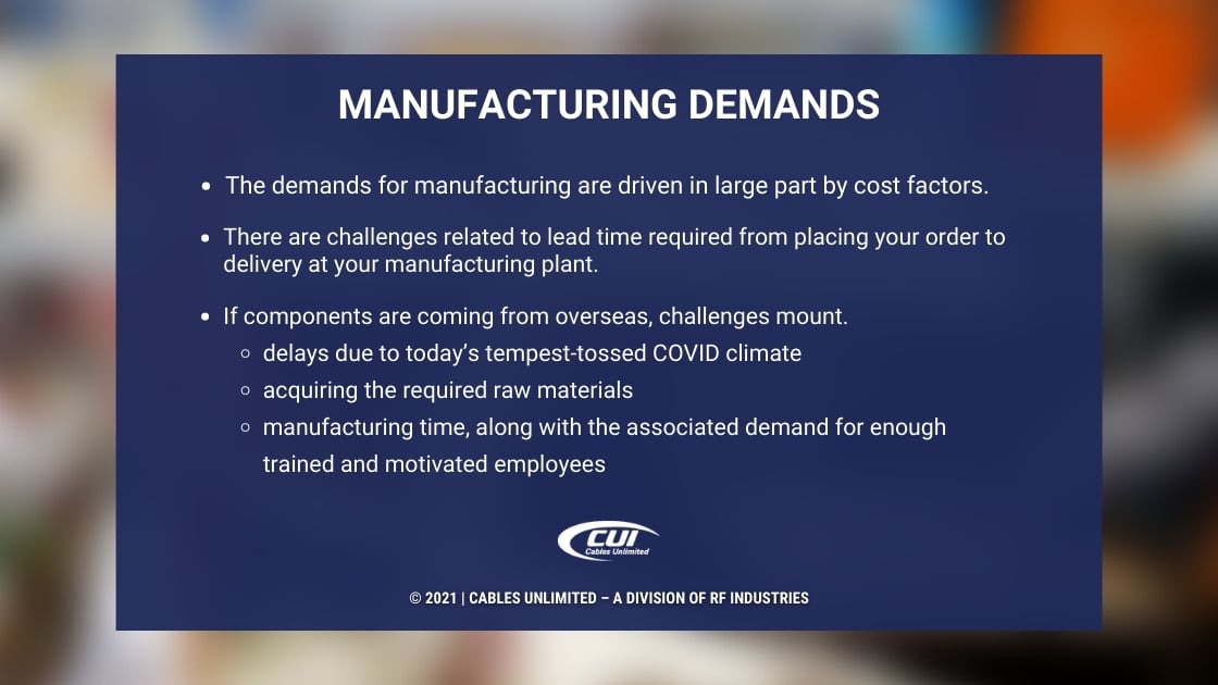 Callout 1-Blurred Background-Manufacturing Demands-3 Bullet Points
