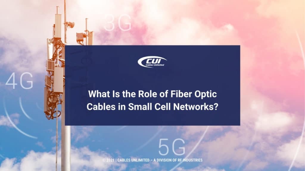 Featured-4G,5G telecommunications tower- title What Is the Role of Fiber Optic Cables in Small Cell Networks?