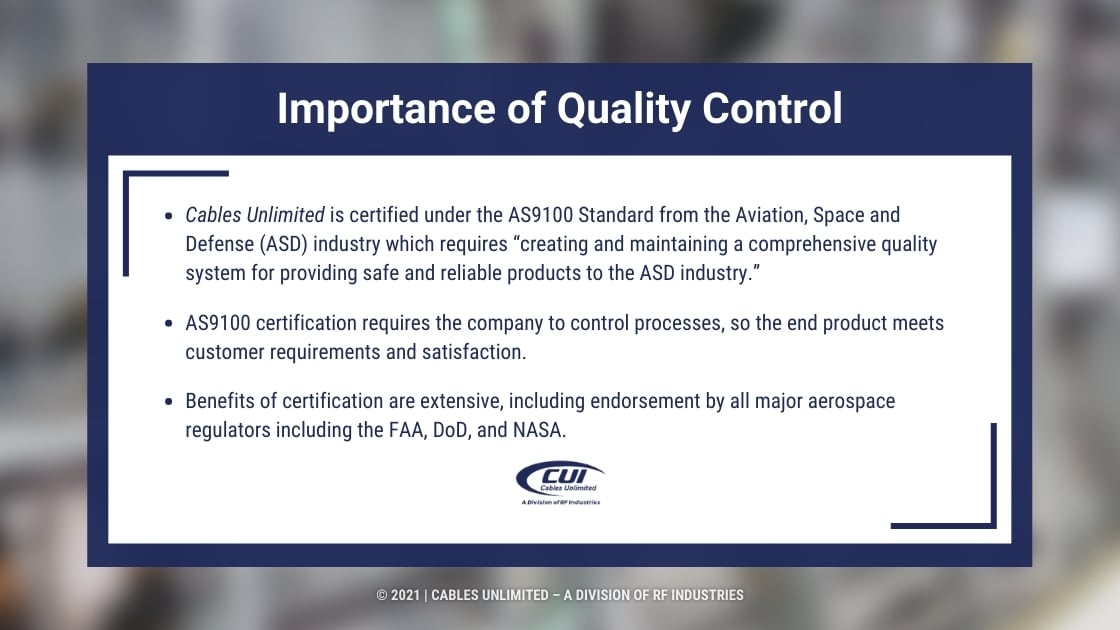 Callout 3- Importance Of Quality Control - With 3 Bullet Points On Blurred Background