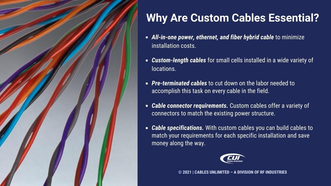 Callout 3- twisted pair cables used in remote line power-Why are custom cables essential - 5 bullet points