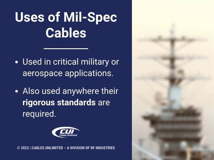 Callout 1: Uses of Mil-Spec Cables - 2 bullet points