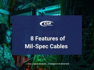 Featured: Female military employee inspecting server - 8 Features of Mil-Spec Cable Standards