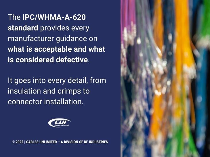 Callout 2: IPC/WHMA-A-620 Standard provides manufacturing guidance