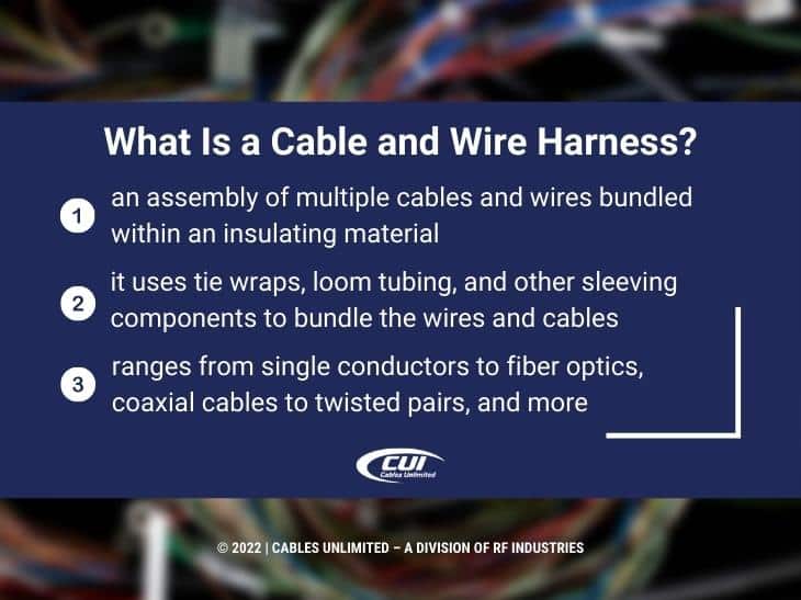 Callout 2: What is a cable and wire harness? 3 numbered facts listed