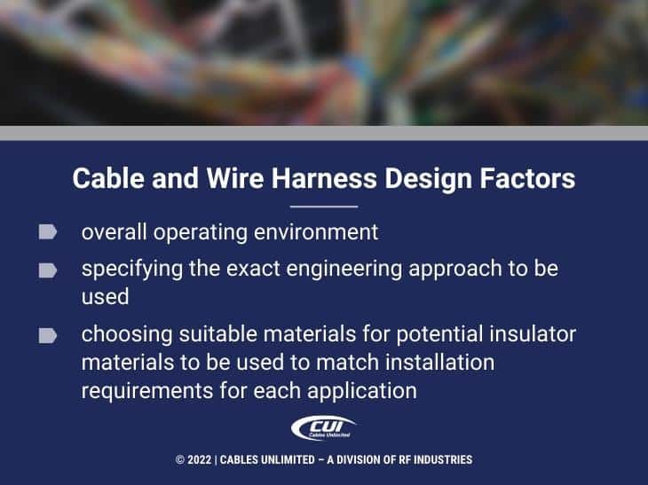 Callout 4: Cable and Wire Harness Design Factors- 3 facts listed