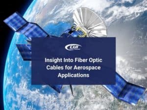 Featured: high resolution 3D rendering of satellite in front of earth- insight into fiber optic cables for aerospace applications