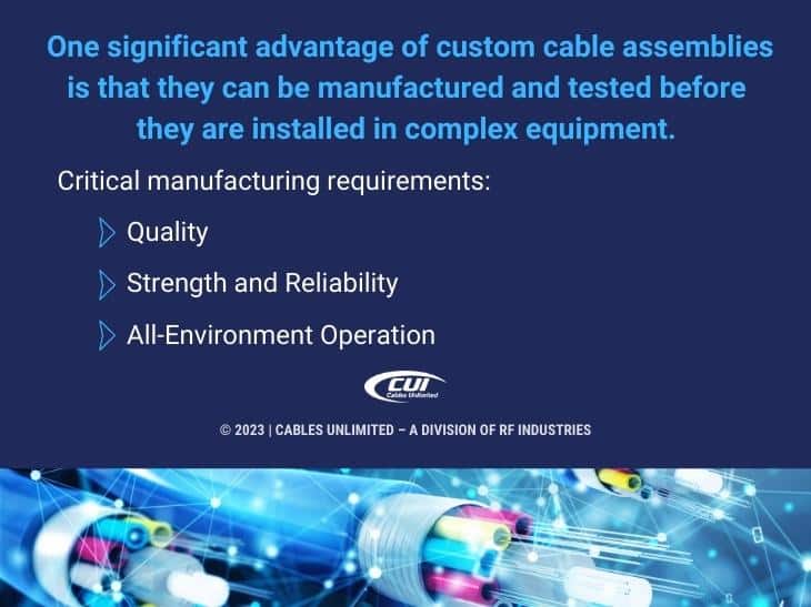Callout 4: three critical manufacturing requirements for custom cable assemblies