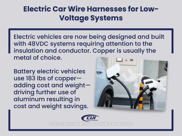 Callout 3: Electric car wire harnesses for low voltage systems
