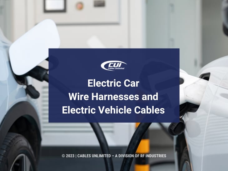 Featured: Close-Up Of Electric Vehicle At Charging Station- Electric Car Wire Harnesses And Electric Vehicle Cables