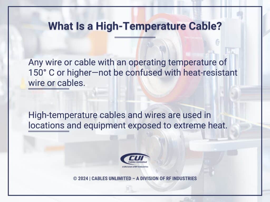 Callout 1: What Is High-Temperature Cable? Two Facts Listed.