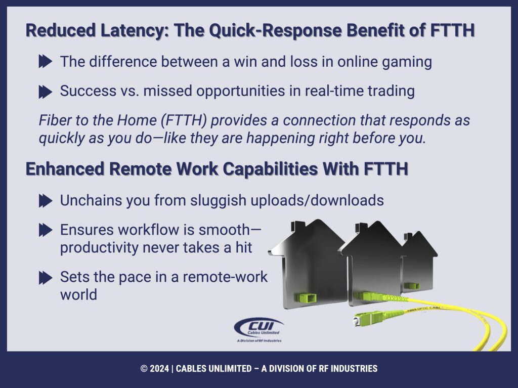 Callout 4: Fiber To The Home 3D Illustration- Reduced Latency And Enhanced Work Capabilities