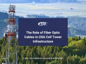 Featured: Telecommunications tower at top of wooded hills- The role of fiber optic cables in USA cell tower infrastructure