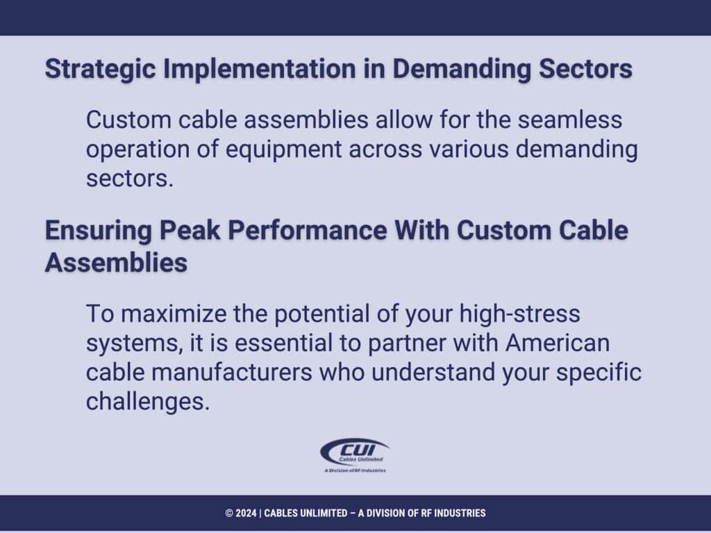 Callout 4: Two Facts About Custom Cable Assemblies Performance In Demanding Sectors