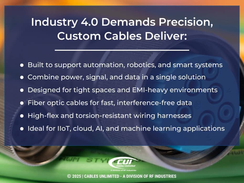 Six Ways Custom Cables Deliver Industry 4.0.