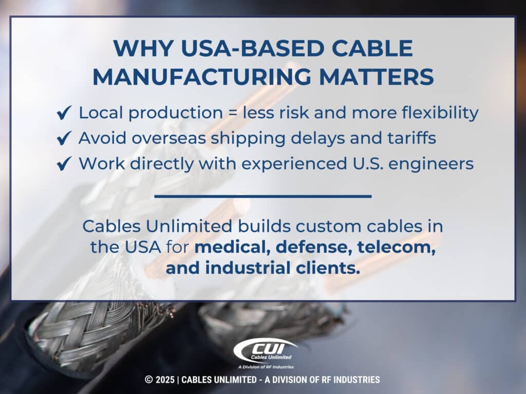 Three Benefits Of Usa-Based Custom Cable Manufacturing.