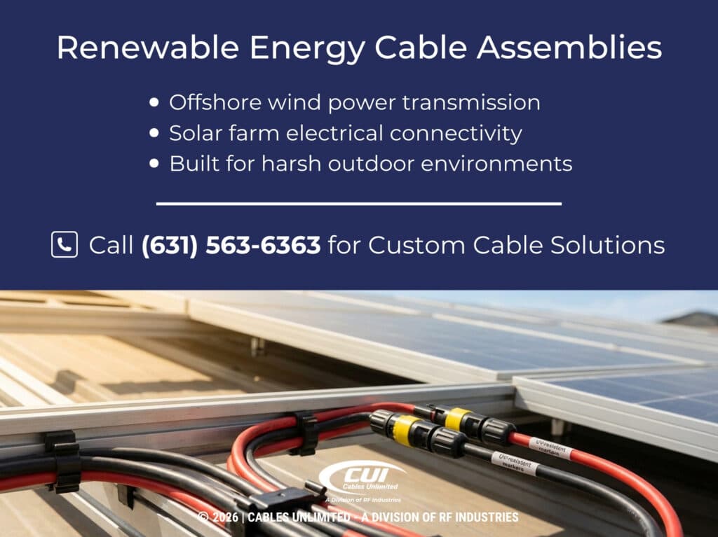 Cables &Amp; Connectors Installed Beneath Solar Panels In Outdoor Solar Energy System. Three Functions For Renewable Energy Cable Assemblies.
